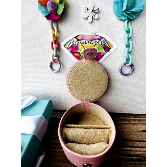 Tiffany & Co. Pink Leather Jewelry Box - Picture 4 of 8